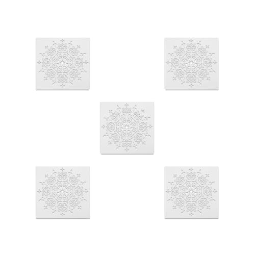 5er-Set Malschablonen - Sparen Sie Zeit und Ärger mit DIY-Set A3 Poster Druck Harz Poster Drucke Mandala Metall einschließlich Holz, 2-50 x 50 cm von Mealoodiousmusea