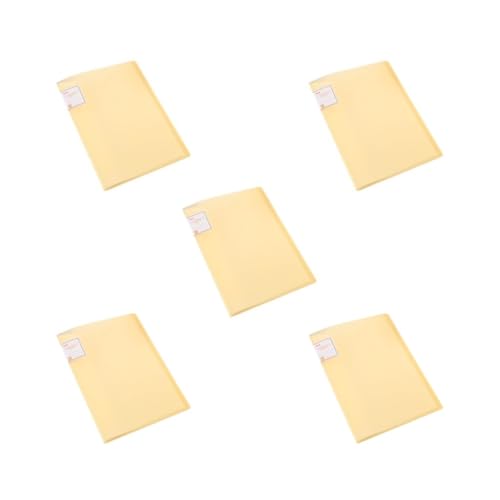 Dokumentenmappe, leicht und tragbar, A3, wasser- und feuchtigkeitsbeständig, Kunststoff, A3-Format, Gelb, 5 Stück von Mealoodiousmusea