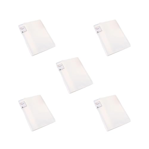 Dokumentenmappe, leicht und tragbar, A3, wasser- und feuchtigkeitsbeständig, Kunststoff, A3-Format, Präsentationsmappe, Weiß, 5er-Set von Mealoodiousmusea