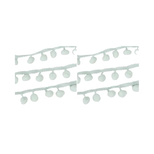 Fransenband zum Nähen, vielseitig einsetzbar, breite Anwendung, 4,5 m, Pom-Ball, Spitze, Rasengrün, 2 Stück von Mealoodiousmusea