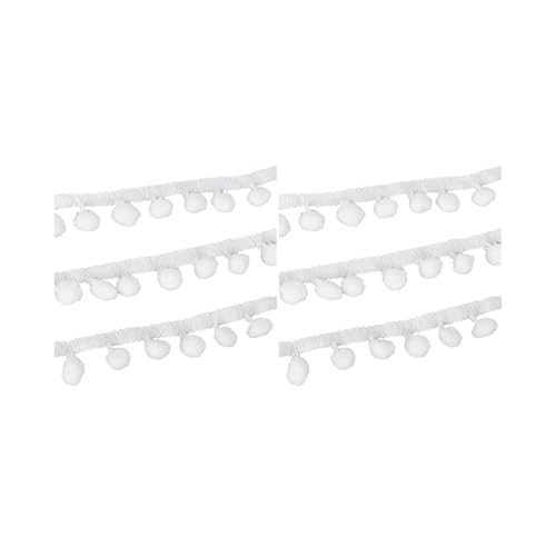 Fransenband zum Nähen, vielseitig einsetzbar, breite Anwendung, 4,5 m, Weiß, 2 Stück von Mealoodiousmusea