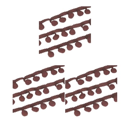 Fransenband zum Nähen, vielseitig einsetzbar, breite Anwendung, 4,5 m, dunkelbraun, 3 Stück Fransenband zum Nähen, vielseitig einsetzbar, breite Anwendung, 4,5 m, dunkelbraun, 3 Stück von Mealoodiousmusea