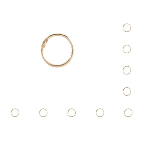 Ringbuch-Ringe für Karten, Schlüsselanhänger, Sammelalbum, Album, goldfarben, 20 mm, innen 20 mm, 10 Stück, 50 Stück Ringbuch-Ringe für Karten, Schlüsselanhänger, Sammelalbum, Album, goldfarben, 20 mm, innen 20 mm, 10 Stück, 50 Stück von Mealoodiousmusea