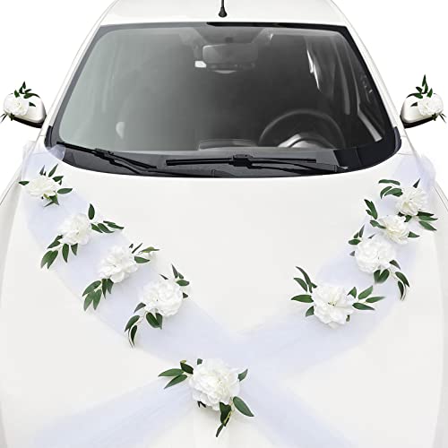 Meanju Autoschmuck Hochzeit - Organza Herz Schmuck, Motorhaube Deko, Car Wedding Girlande, Blumenschmuck für Verlobungsfeier Meanju Autoschmuck Hochzeit - Organza Herz Schmuck, Motorhaube Deko, Car Wedding Girlande, Blumenschmuck für Verlobungsfeier von Meanju