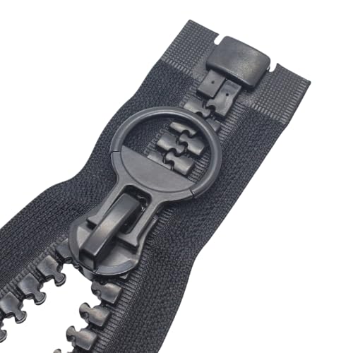 MebuZip 213 cm #20 Riesig Reißverschluss 14mm Super Groß Teilbar Für Zelte Nähen Mäntel (Schwarz) von MebuZip