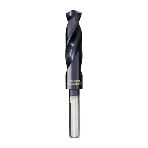 Meccion 51/64 Zoll Bohrer Titan-Aluminium-Nitrid beschichtet, M35 Kobalt-Hochgeschwindigkeitsstahl, reduzierter Schaft, Bohrer für Metall, Edelstahl, Gusseisen, Kupfer, Aluminium usw. Meccion 51/64 Zoll Bohrer Titan-Aluminium-Nitrid beschichtet, M35 Kobalt-Hochgeschwindigkeitsstahl, reduzierter Schaft, Bohrer für Metall, Edelstahl, Gusseisen, Kupfer, Aluminium usw. von Meccion