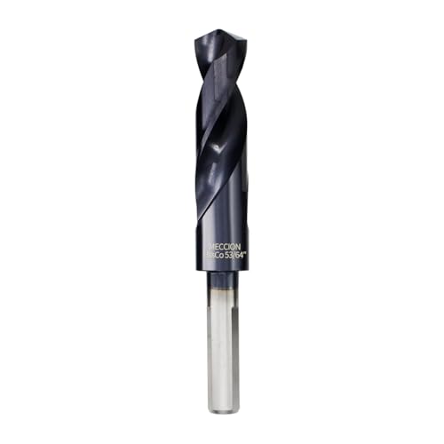 Meccion 53/64 Zoll Bohrer Titan-Aluminium-Nitrid beschichtet, M35 Kobalt-Hochgeschwindigkeitsstahl, reduzierter Schaft, Bohrer für Metall, Edelstahl, Gusseisen, Kupfer, Aluminium usw. Meccion 53/64 Zoll Bohrer Titan-Aluminium-Nitrid beschichtet, M35 Kobalt-Hochgeschwindigkeitsstahl, reduzierter Schaft, Bohrer für Metall, Edelstahl, Gusseisen, Kupfer, Aluminium usw. von Meccion