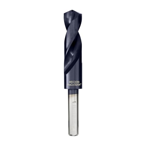 Meccion 55/64 Zoll Bohrer Titan-Aluminium-Nitrid beschichtet, M35 Kobalt-Hochgeschwindigkeitsstahl, reduzierter Schaft, Bohrer für Metall, Edelstahl, Gusseisen, Kupfer, Aluminium usw. Meccion 55/64 Zoll Bohrer Titan-Aluminium-Nitrid beschichtet, M35 Kobalt-Hochgeschwindigkeitsstahl, reduzierter Schaft, Bohrer für Metall, Edelstahl, Gusseisen, Kupfer, Aluminium usw. von Meccion
