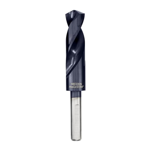 Meccion 57/64 Zoll Bohrer Titan-Aluminium-Nitrid beschichtet, M35 Kobalt-Hochgeschwindigkeitsstahl, reduzierter Schaft, Bohrer für Metall, Edelstahl, Gusseisen, Kupfer, Aluminium usw. Meccion 57/64 Zoll Bohrer Titan-Aluminium-Nitrid beschichtet, M35 Kobalt-Hochgeschwindigkeitsstahl, reduzierter Schaft, Bohrer für Metall, Edelstahl, Gusseisen, Kupfer, Aluminium usw. von Meccion