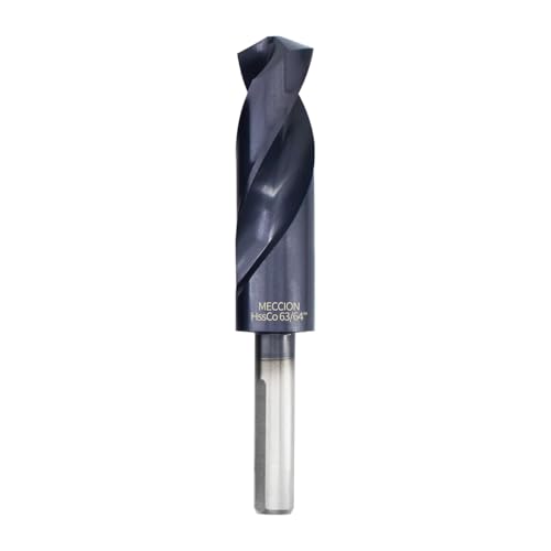 Meccion 63/64 Zoll Bohrer Titan-Aluminium-Nitrid beschichtet, M35 Kobalt-Hochgeschwindigkeitsstahl, reduzierter Schaft, Bohrer für Metall, Edelstahl, Gusseisen, Kupfer, Aluminium usw. Meccion 63/64 Zoll Bohrer Titan-Aluminium-Nitrid beschichtet, M35 Kobalt-Hochgeschwindigkeitsstahl, reduzierter Schaft, Bohrer für Metall, Edelstahl, Gusseisen, Kupfer, Aluminium usw. von Meccion