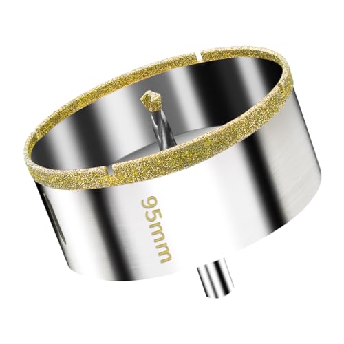 Meccion Diamant Lochsäge mit Zentrierbohrer 95mm Professionellen Diamant Kernlochbohrer für Glas, Fliesen, Porzellan, Keramik, Quarzit, Marmor Meccion Diamant Lochsäge mit Zentrierbohrer 95mm Professionellen Diamant Kernlochbohrer für Glas, Fliesen, Porzellan, Keramik, Quarzit, Marmor von Meccion