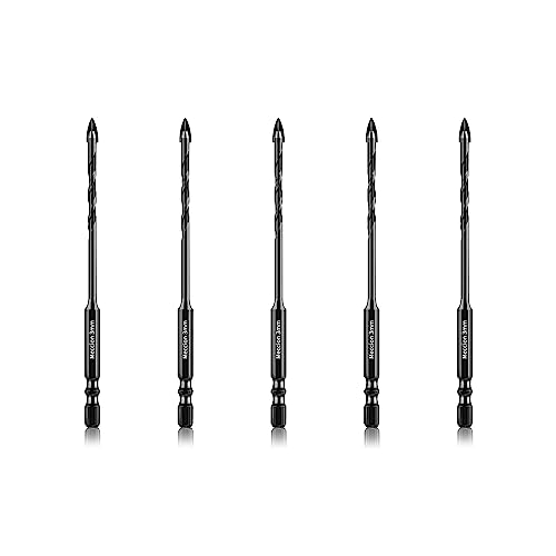 Meccion Fliesenbohrer 5tlg. 3mm Glasbohrer Professionell Kreuz Wolframkarbid Bohrer für Fliesen, Keramik, Mauerwerk, Glas, Kunststoff, Holz, Porzellan, Weichmetall Meccion Fliesenbohrer 5tlg. 3mm Glasbohrer Professionell Kreuz Wolframkarbid Bohrer für Fliesen, Keramik, Mauerwerk, Glas, Kunststoff, Holz, Porzellan, Weichmetall von Meccion