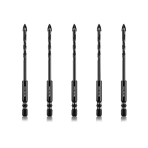 Meccion Fliesenbohrer 5tlg. 5mm Glasbohrer Professionell Kreuz Wolframkarbid Bohrer für Fliesen, Keramik, Mauerwerk, Glas, Kunststoff, Holz, Porzellan, Weichmetall Meccion Fliesenbohrer 5tlg. 5mm Glasbohrer Professionell Kreuz Wolframkarbid Bohrer für Fliesen, Keramik, Mauerwerk, Glas, Kunststoff, Holz, Porzellan, Weichmetall von Meccion