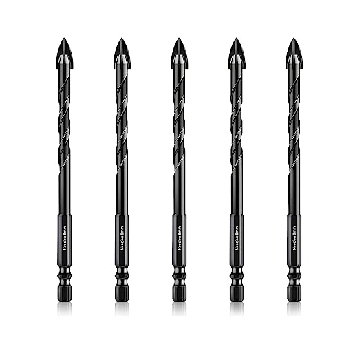 Meccion Fliesenbohrer 5tlg. 8mm Glasbohrer Professionell Kreuz Wolframkarbid Bohrer für Fliesen, Keramik, Mauerwerk, Glas, Kunststoff, Holz, Porzellan, Weichmetall Meccion Fliesenbohrer 5tlg. 8mm Glasbohrer Professionell Kreuz Wolframkarbid Bohrer für Fliesen, Keramik, Mauerwerk, Glas, Kunststoff, Holz, Porzellan, Weichmetall von Meccion