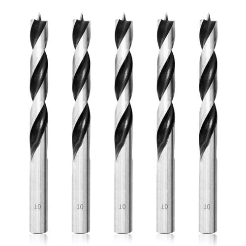 Meccion Holzbohrer 10mm 5Pcs Holzschlangenbohrer Brad Point Holzspiralbohrer Professional Holzbearbeitungbohrer Meccion Holzbohrer 10mm 5Pcs Holzschlangenbohrer Brad Point Holzspiralbohrer Professional Holzbearbeitungbohrer von Meccion