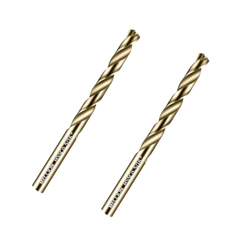 Meccion Metallbohrer 5/16 Zoll x 11,4 cm x 2 Stück HSS M35 Kobalt-Spiralbohrer für Metall, Stahl, Gusseisen, 2 Stück von Meccion
