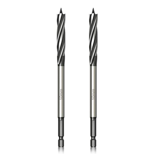 Meccion Professional Holzbohrer 10mm x 165mm x 2Pcs Schneckenbohrer Selbstvorschub mit 1/4 Zoll Sechskantschaft Holzarbeiten Schlangenbohrer Meccion Professional Holzbohrer 10mm x 165mm x 2Pcs Schneckenbohrer Selbstvorschub mit 1/4 Zoll Sechskantschaft Holzarbeiten Schlangenbohrer von Meccion