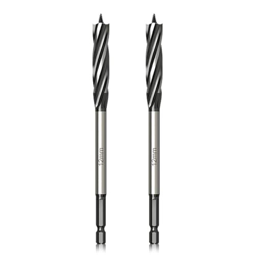 Meccion Professional Holzbohrer 12mm x 165mm x 2Pcs Schneckenbohrer Selbstvorschub mit 1/4 Zoll Sechskantschaft Holzarbeiten Schlangenbohrer Meccion Professional Holzbohrer 12mm x 165mm x 2Pcs Schneckenbohrer Selbstvorschub mit 1/4 Zoll Sechskantschaft Holzarbeiten Schlangenbohrer von Meccion