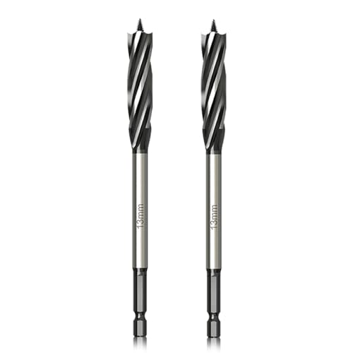 Meccion Professional Holzbohrer 13mm x 165mm x 2Pcs Schneckenbohrer Selbstvorschub mit 1/4 Zoll Sechskantschaft Holzarbeiten Schlangenbohrer Meccion Professional Holzbohrer 13mm x 165mm x 2Pcs Schneckenbohrer Selbstvorschub mit 1/4 Zoll Sechskantschaft Holzarbeiten Schlangenbohrer von Meccion
