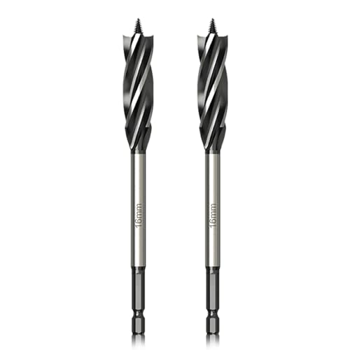 Meccion Professional Holzbohrer 16mm x 165mm x 2Pcs Schneckenbohrer Selbstvorschub mit 1/4 Zoll Sechskantschaft Holzarbeiten Schlangenbohrer Meccion Professional Holzbohrer 16mm x 165mm x 2Pcs Schneckenbohrer Selbstvorschub mit 1/4 Zoll Sechskantschaft Holzarbeiten Schlangenbohrer von Meccion