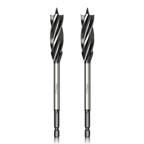 Meccion Professional Holzbohrer 17mm x 165mm x 2Pcs Schneckenbohrer Selbstvorschub mit 1/4 Zoll Sechskantschaft Holzarbeiten Schlangenbohrer Meccion Professional Holzbohrer 17mm x 165mm x 2Pcs Schneckenbohrer Selbstvorschub mit 1/4 Zoll Sechskantschaft Holzarbeiten Schlangenbohrer von Meccion
