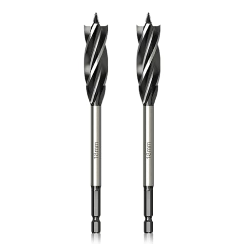Meccion Professional Holzbohrer 18mm x 165mm x 2Pcs Schneckenbohrer Selbstvorschub mit 1/4 Zoll Sechskantschaft Holzarbeiten Schlangenbohrer Meccion Professional Holzbohrer 18mm x 165mm x 2Pcs Schneckenbohrer Selbstvorschub mit 1/4 Zoll Sechskantschaft Holzarbeiten Schlangenbohrer von Meccion