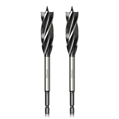 Meccion Professional Holzbohrer 20mm x 165mm x 2Pcs Schneckenbohrer Selbstvorschub mit 1/4 Zoll Sechskantschaft Holzarbeiten Schlangenbohrer Meccion Professional Holzbohrer 20mm x 165mm x 2Pcs Schneckenbohrer Selbstvorschub mit 1/4 Zoll Sechskantschaft Holzarbeiten Schlangenbohrer von Meccion