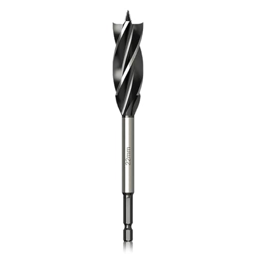Meccion Professional Holzbohrer 22mm x 165mm Schneckenbohrer Selbstvorschub mit 1/4 Zoll Sechskantschaft Holzarbeiten Schlangenbohrer Meccion Professional Holzbohrer 22mm x 165mm Schneckenbohrer Selbstvorschub mit 1/4 Zoll Sechskantschaft Holzarbeiten Schlangenbohrer von Meccion