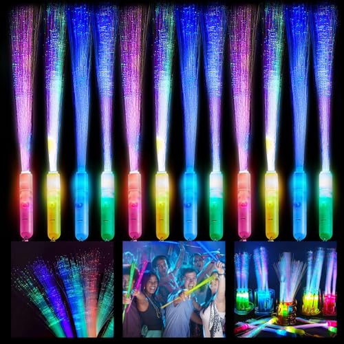 12 Stück Leuchtwedel, Knicklichter, LED Leuchtstab Glasfaser, Leuchtspielzeug Partyartikel, LED Leuchtstäbe, Knicklichter Party Set, Leuchtstab Kinder für Weihnachten Party Mitgebsel Kindergeburtstag 12 Stück Leuchtwedel, Knicklichter, LED Leuchtstab Glasfaser, Leuchtspielzeug Partyartikel, LED Leuchtstäbe, Knicklichter Party Set, Leuchtstab Kinder für Weihnachten Party Mitgebsel Kindergeburtstag von Mecctuck