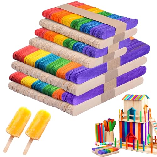 400 Stück Holzstäbchen, Eisstiele Holz, Holzspatel, Eisstiele aus Holz zum Basteln, Holzstäbchen zum Basteln, Eisstäbchen Holzstiele, Eisstäbchen Holz, Holzspatel für Eis Holzstab Stiele Mundspatel 400 Stück Holzstäbchen, Eisstiele Holz, Holzspatel, Eisstiele aus Holz zum Basteln, Holzstäbchen zum Basteln, Eisstäbchen Holzstiele, Eisstäbchen Holz, Holzspatel für Eis Holzstab Stiele Mundspatel von Mecctuck