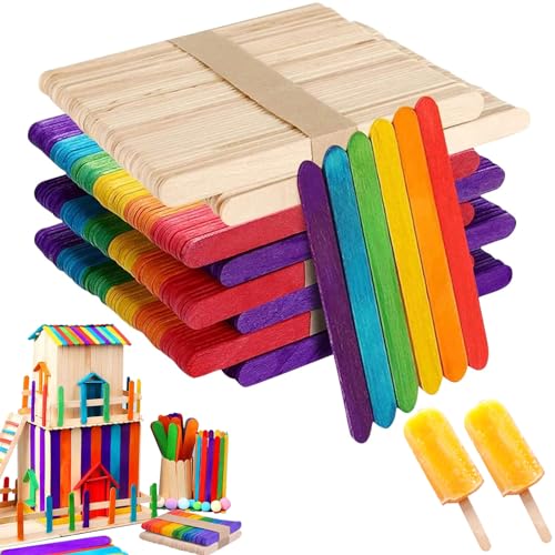 400 Stück Holzstäbchen, Eisstiele Holz, Holzspatel, Eisstiele aus Holz zum Basteln, Holzstäbchen zum Basteln, Eisstäbchen Holzstiele, Eisstäbchen Holz, Holzspatel für Eis Holzstab Stiele Mundspatel 400 Stück Holzstäbchen, Eisstiele Holz, Holzspatel, Eisstiele aus Holz zum Basteln, Holzstäbchen zum Basteln, Eisstäbchen Holzstiele, Eisstäbchen Holz, Holzspatel für Eis Holzstab Stiele Mundspatel von Mecctuck