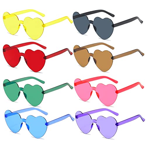 Herz Sonnenbrille, 8 Stück Herzbrille, Sonnenbrille Herzform, Partybrillen, Bunte Sonnenbrillen, Herz Sonnenbrille, Lustige Brille Herzbrillen Foto Requisiten für Hochzeiten Valentinstag Maskerade Herz Sonnenbrille, 8 Stück Herzbrille, Sonnenbrille Herzform, Partybrillen, Bunte Sonnenbrillen, Herz Sonnenbrille, Lustige Brille Herzbrillen Foto Requisiten für Hochzeiten Valentinstag Maskerade von Mecctuck