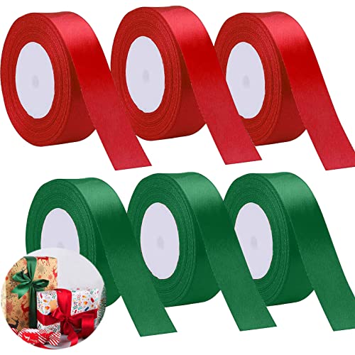 Geschenkband, 22m x 6 Rollen Geschenkband Weihnachten, Schleifenband Weihnachten, Schleifenband Geschenkband Rot Grün, 20mm Weihnachtsband, Geschenkbänder für Verpackung Weihnachten DIY Haarbänder Geschenkband, 22m x 6 Rollen Geschenkband Weihnachten, Schleifenband Weihnachten, Schleifenband Geschenkband Rot Grün, 20mm Weihnachtsband, Geschenkbänder für Verpackung Weihnachten DIY Haarbänder von Mecctuck