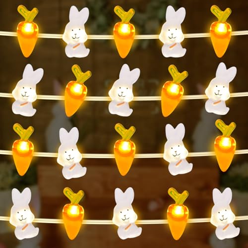 Lichterkette Ostern,Osterdeko,2M LED Lichterkette,Ostern Dekoration String Lights,Warmweiß Osterküken Lichterkette,LED Lichterkette für Frühling Ostern Indoor Outdoor Home Party Tisch Baumdekoration von Mecctuck