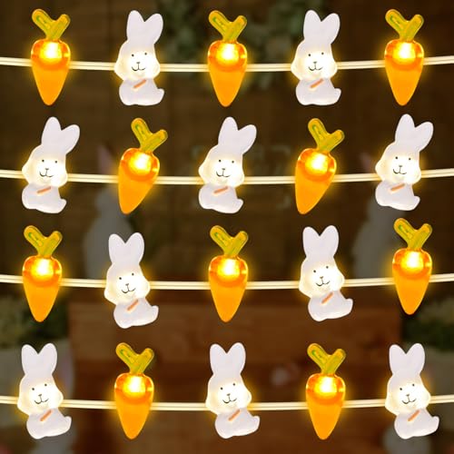 Osterdeko,2m LED Lichterkette,Lichterkette Ostern,Ostern Dekoration String Lights,Warmweiß Osterküken Lichterkette,LED Lichterkette für Frühling Ostern Indoor Outdoor Home Party Tisch Baumdekoration von Mecctuck