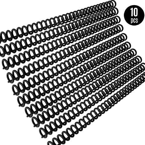 Kunststoffbindungsringe 30 Loch Lösche Blattbindemittel Kämme für DIY Paper Notebook Office School Lieferungen schwarz 10pcs (10pcs) von MechKit