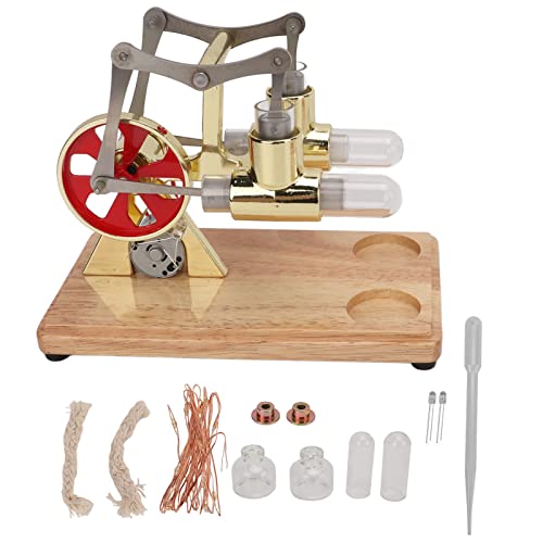 Mechkit Stirling Motormodell wissenschaftliches physikalisches Modell Golden zwei Zylinderbalchen Stirling Motor Modell Bildungsspielzeug Mechkit Stirling Motormodell wissenschaftliches physikalisches Modell Golden zwei Zylinderbalchen Stirling Motor Modell Bildungsspielzeug von MechKit
