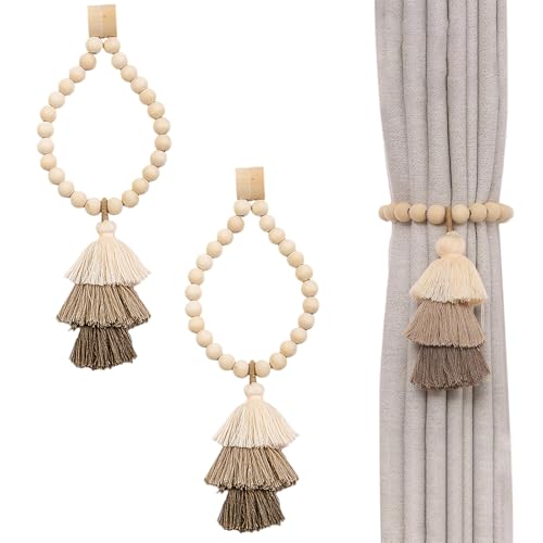 Mecmbj 2 Stück Magnetische Vorhang Raffhalter, Raffhalter für vorhänge, Gardinenraffer aus Holz Boho, Raffhalter magnetisch, gardinen Raffhalter, Raffhalter für Gardinen Home Büro Gardinen Deko Mecmbj 2 Stück Magnetische Vorhang Raffhalter, Raffhalter für vorhänge, Gardinenraffer aus Holz Boho, Raffhalter magnetisch, gardinen Raffhalter, Raffhalter für Gardinen Home Büro Gardinen Deko von Mecmbj