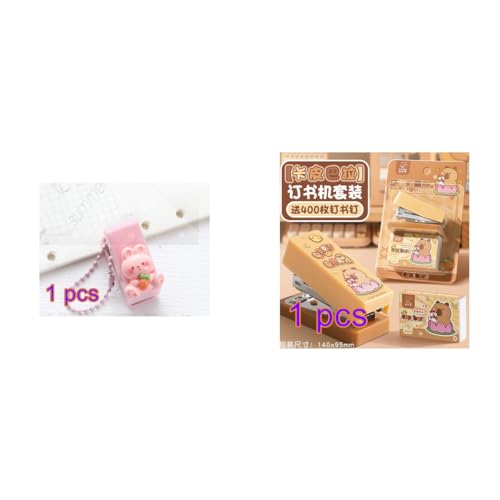 Mecmbj Locher Tacker Set, Cartoon Mini Hefter mit Heftklammern, für 20 Blatt, Ergonomische Design, Tacker Klein Und Locher Klein Set, für Büro, Arbeitszimmer, Zuhause Mecmbj Locher Tacker Set, Cartoon Mini Hefter mit Heftklammern, für 20 Blatt, Ergonomische Design, Tacker Klein Und Locher Klein Set, für Büro, Arbeitszimmer, Zuhause von Mecmbj