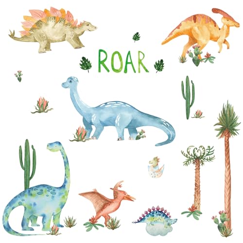 Mecmbj Wandtattoo Kinderzimmer Dinosaurier, Wasserfarben Tiere Wandsticker für Spielzimmer, Kindergarten und Babyzimmer Schlafzimmer Wanddeko, Einfaches Einkleben und Entfernen Mecmbj Wandtattoo Kinderzimmer Dinosaurier, Wasserfarben Tiere Wandsticker für Spielzimmer, Kindergarten und Babyzimmer Schlafzimmer Wanddeko, Einfaches Einkleben und Entfernen von Mecmbj