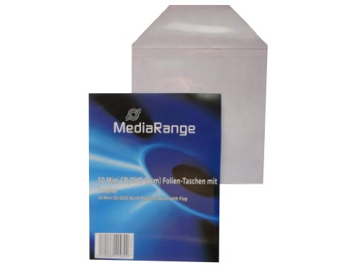 100 (2x 50) MediaRange Sleeve Mini CD DVD Hüllen 85x85 / Folienhüllen von MediaRange
