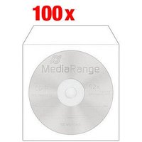 MediaRange 1er CD-/DVD-Hüllen weiß, 100 St. von MediaRange