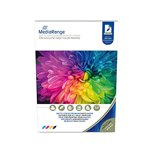 Fotopapier MEDIARANGE, DIN A4, 130 g/m², matt von MediaRange