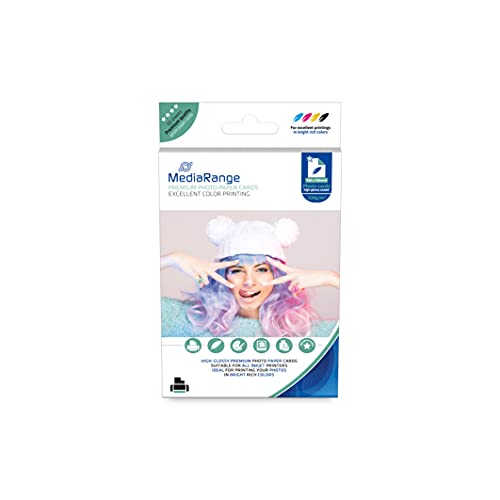 MediaRange 100 x 150mm Fotopapier-Karten für Tintenstrahldrucker, hochglänzend, 220g, 50 Blatt MediaRange 100 x 150mm Fotopapier-Karten für Tintenstrahldrucker, hochglänzend, 220g, 50 Blatt von MediaRange