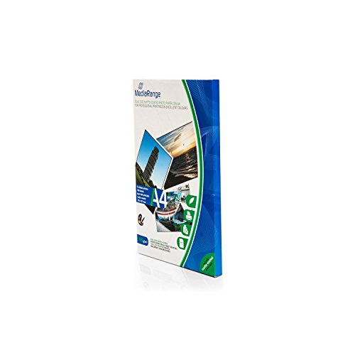MediaRange DIN A4 Fotopapier für Tintenstrahldrucker, beidseitig matt, 140g, 100 Blatt MediaRange DIN A4 Fotopapier für Tintenstrahldrucker, beidseitig matt, 140g, 100 Blatt von MediaRange