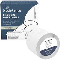 MediaRange Etikettenrolle für Etikettendrucker ersetzt Dymo 11356/S0722560 weiß, 41,0 x 89,0 mm, 1 x 300 Etiketten MediaRange Etikettenrolle für Etikettendrucker ersetzt Dymo 11356/S0722560 weiß, 41,0 x 89,0 mm, 1 x 300 Etiketten von MediaRange