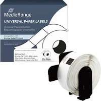 MediaRange Etikettenrolle für Etikettendrucker ersetzt brother DK-11201 weiß, 29,0 x 90,0 mm, 1 x 400 Etiketten von MediaRange