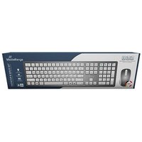 MediaRange MROS135 Tastatur-Maus-Set kabellos silber, weiß von MediaRange