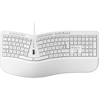 MediaRange MROS272 ergonomische Tastatur kabelgebunden weiß von MediaRange