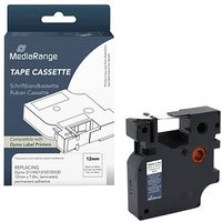 MediaRange Schriftband D1 MRDY45013, 12 mm schwarz auf weiß von MediaRange